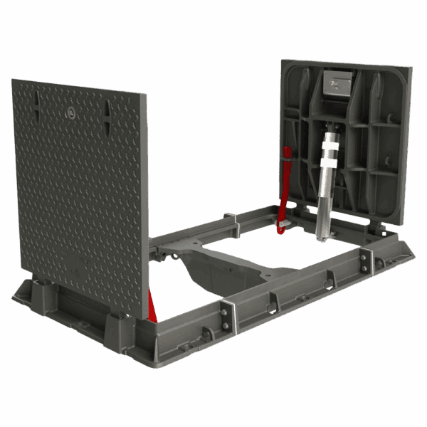 HH4S – Capac carosabil cu balama și asistență la deschidere